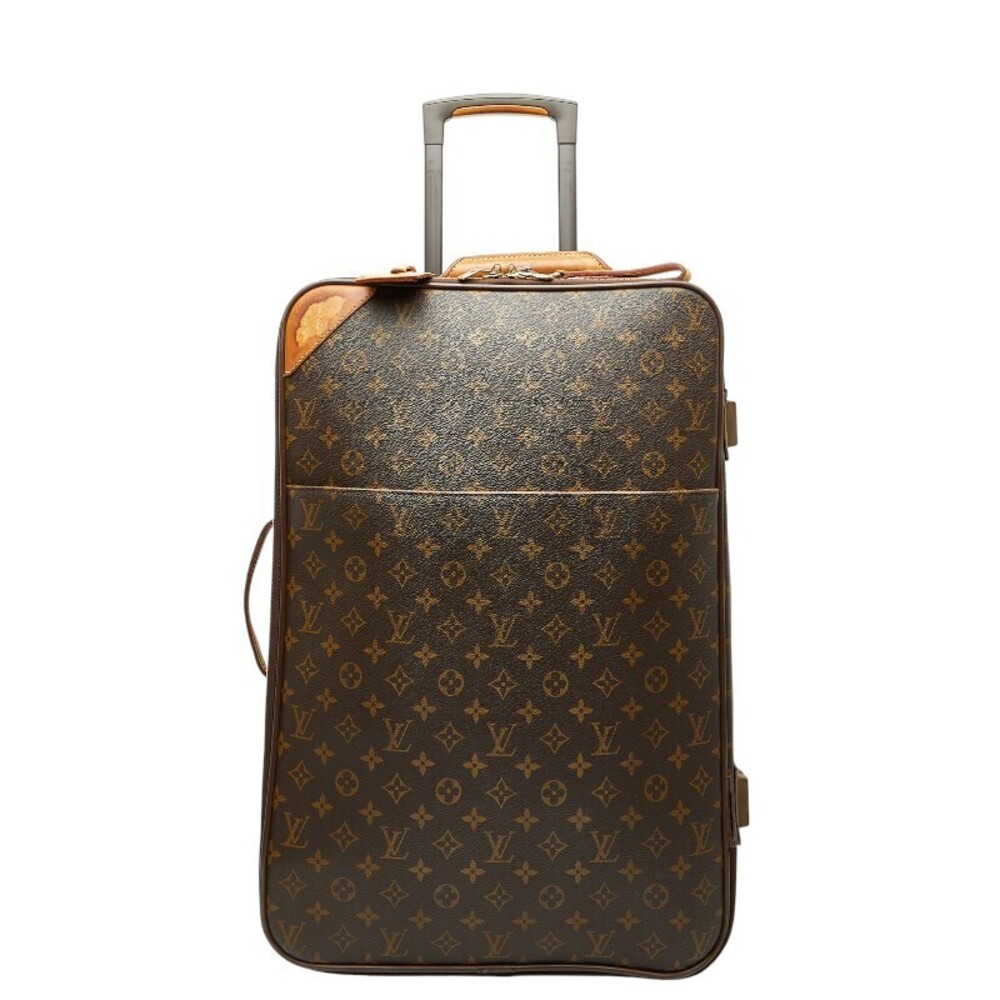Louis Vuitton Monogram Pegase Carry on Suitcase Brown Leather